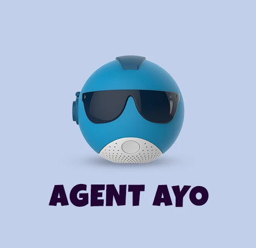 Agent Ayo – Jogoball-Hülle und Inhaltspaket